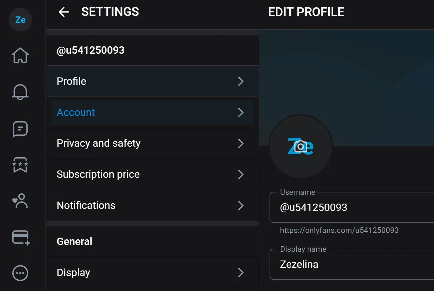 Аккаунт Onlyfans скриншот