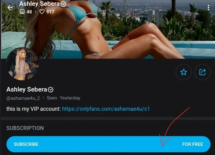 Скриншот OnlyFans Ashley Sebera