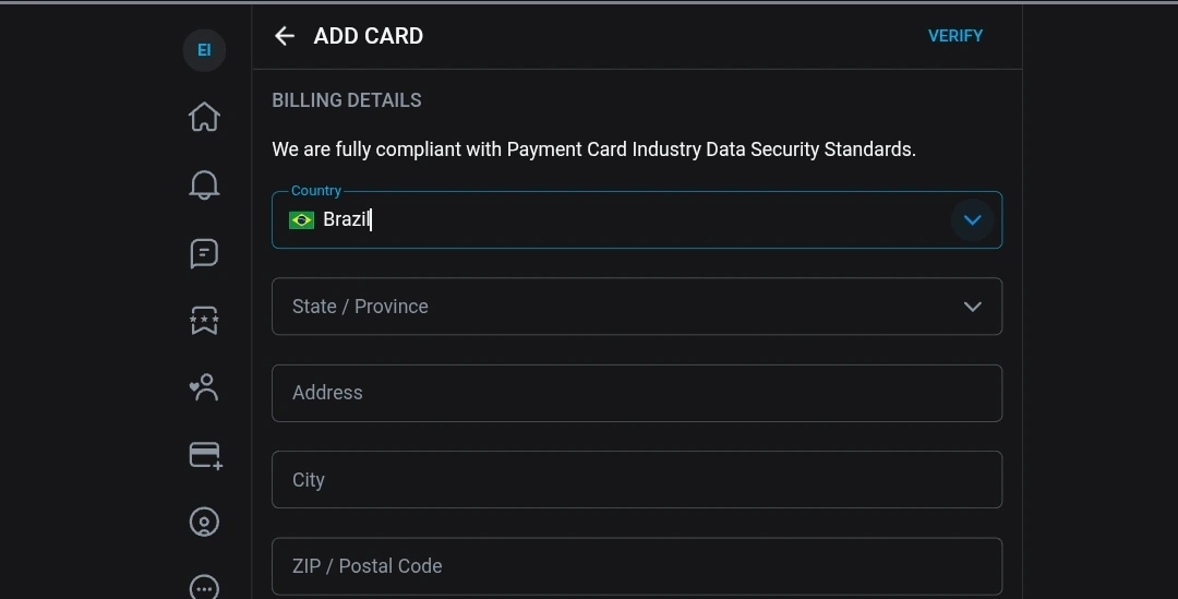 Настройка платежных данных скриншот OnlyFans