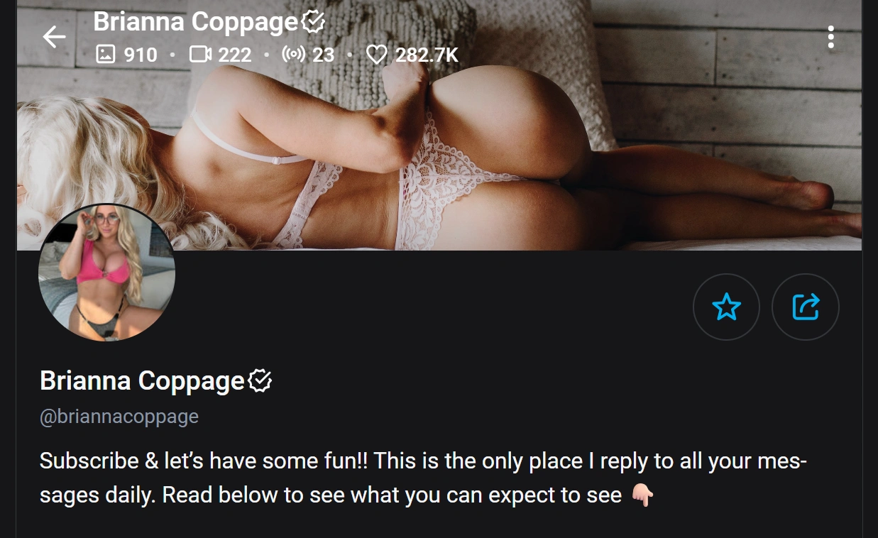 Брианна Коппейдж скриншот OnlyFans
