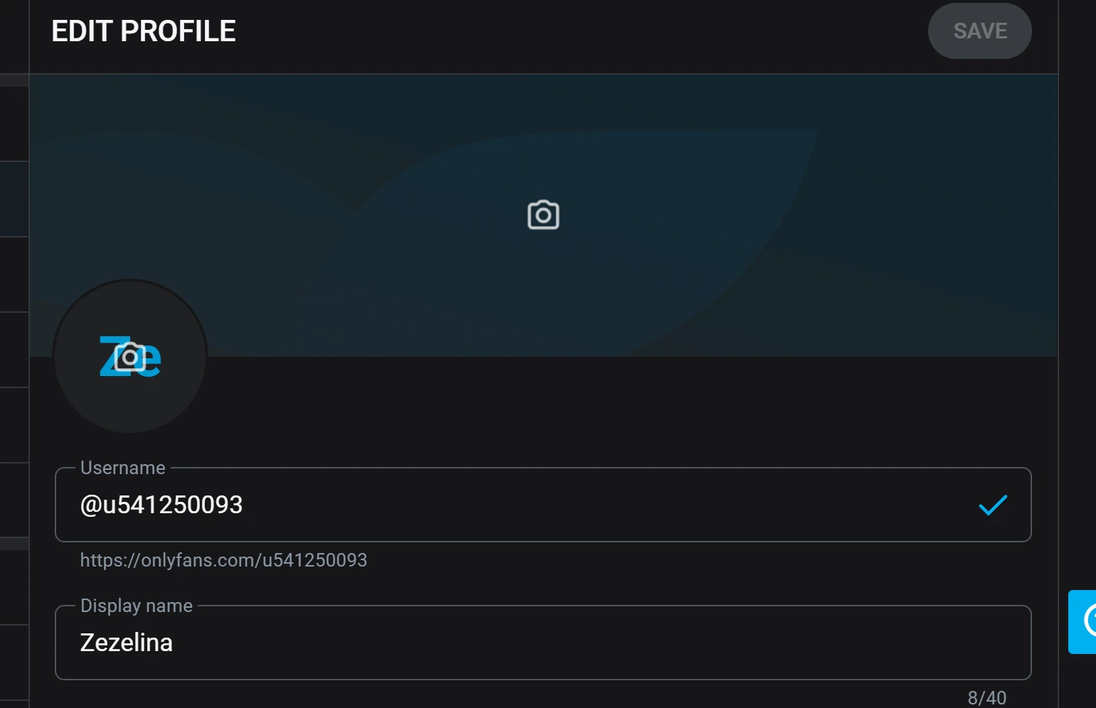 Настройка профиля скриншот OnlyFans