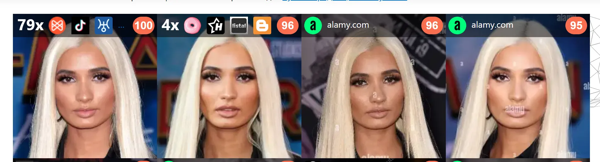 FaceCheck.ID скриншот результата