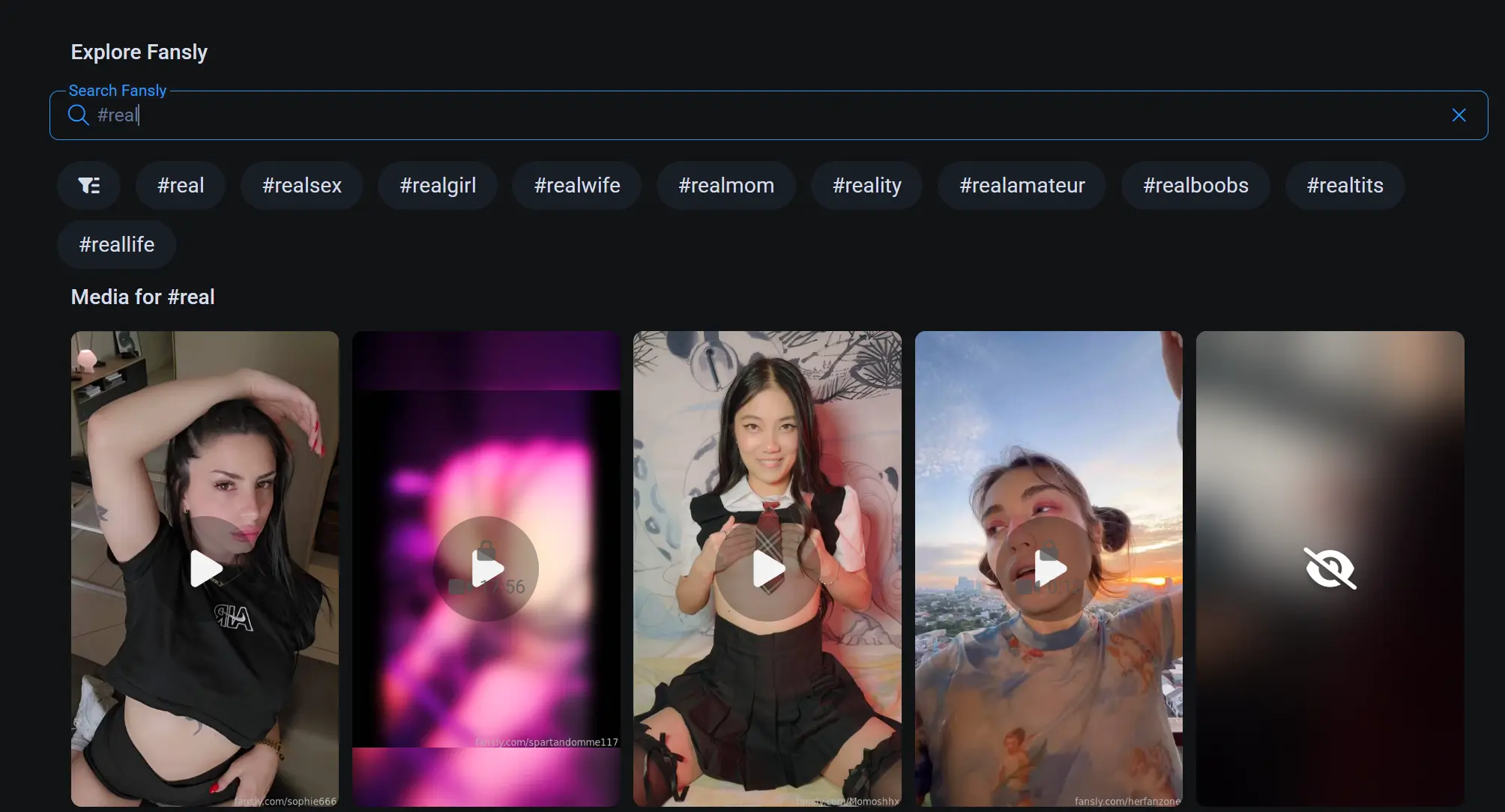 Как искать моделей на Fansly