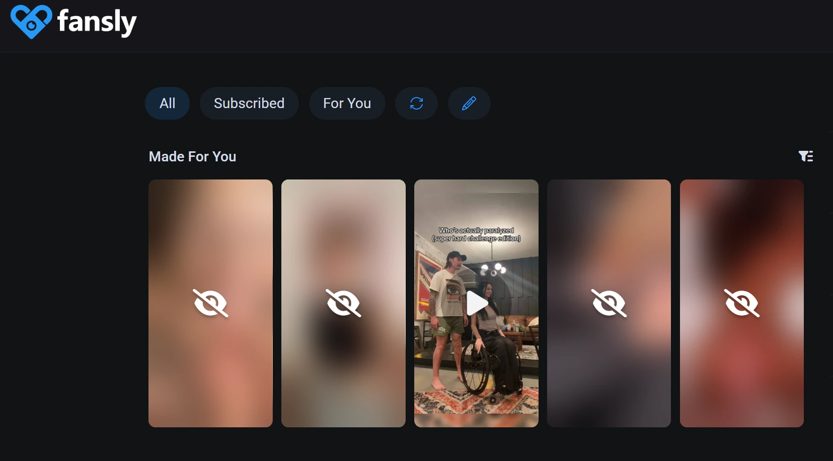 Fansly скриншот