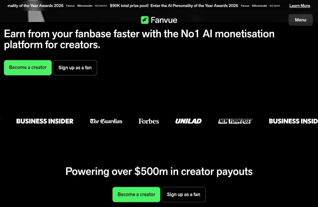 Fanvue регистрация