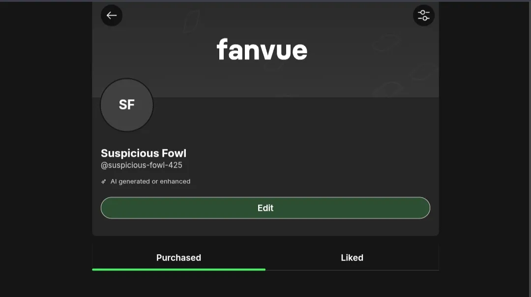 Fanvue профиль