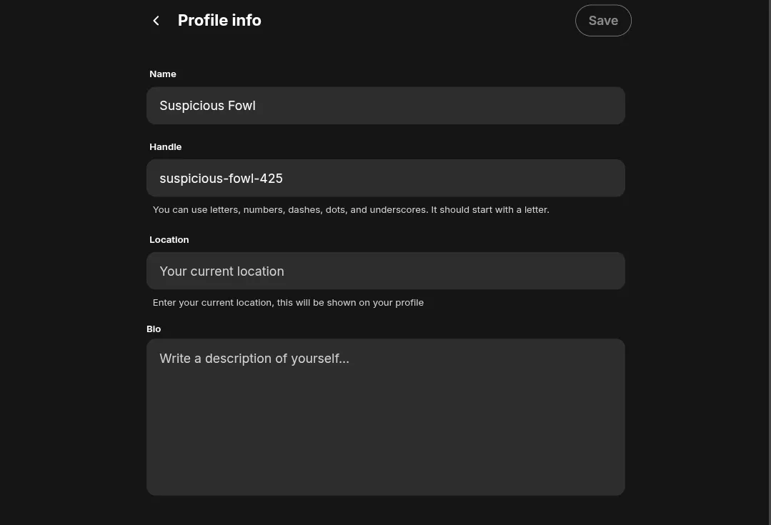 Fanvue редактировать профиль