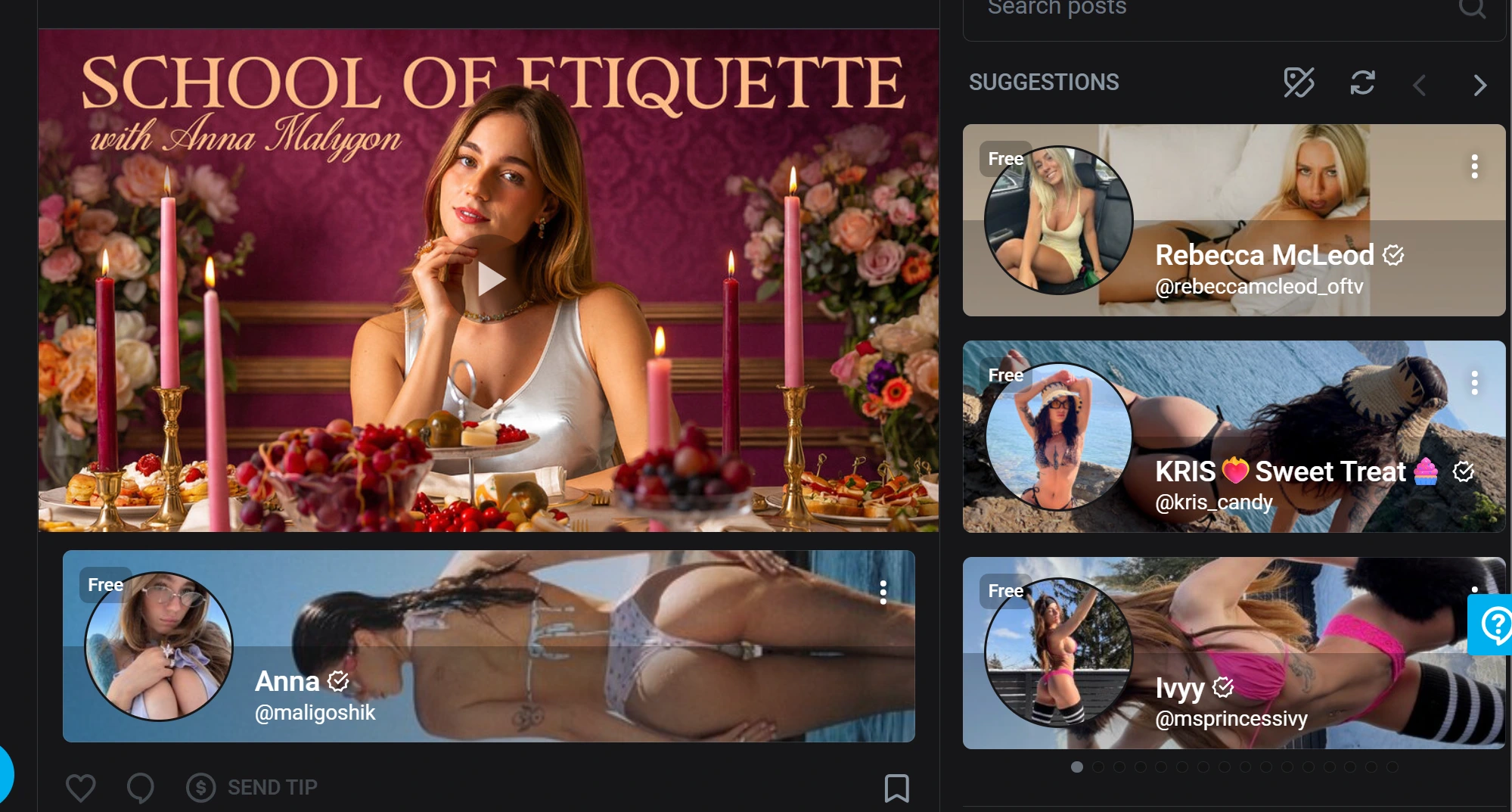 Школа этикета скриншот OnlyFans