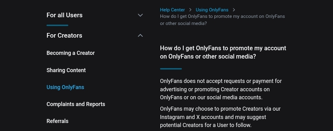 Скриншот продвижение OnlyFans