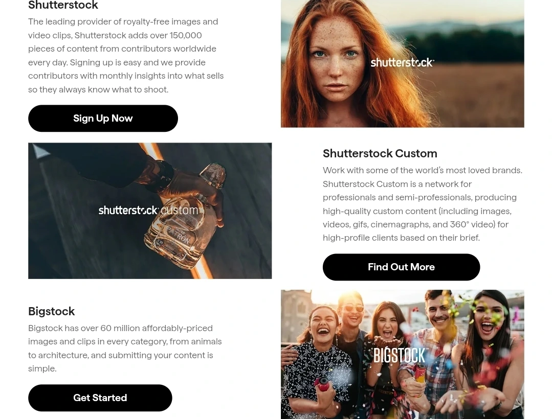 Shutterstock главная