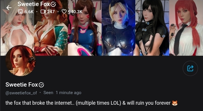 Sweetie Fox скриншот OnlyFans