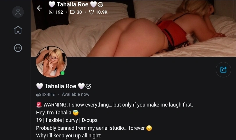 Tahalia Roe скриншот OnlyFans
